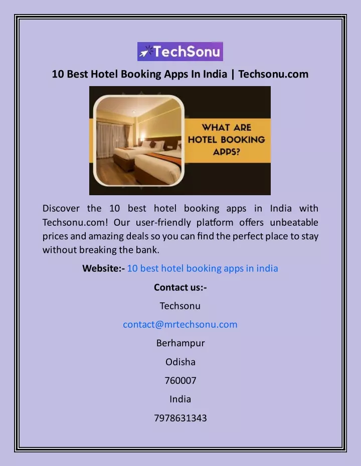 10 best hotel booking apps in india techsonu com
