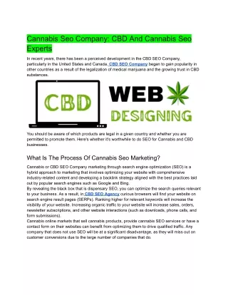 Cannabis Seo Company_ CBD And Cannabis Seo Experts