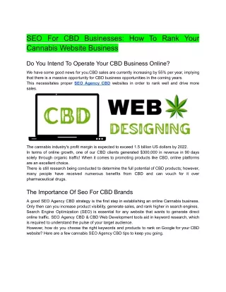 SEO For CBD Businesses_ How To Rank Your Cannabis Website Business