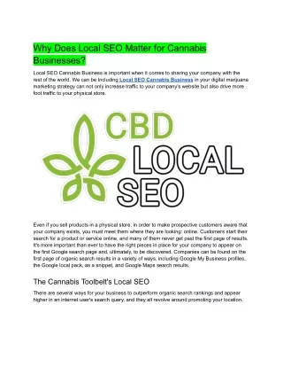 Why Does Local SEO Matter for Cannabis Businesses_