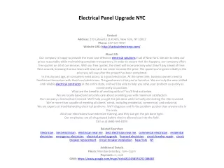 electrical panel upgrade nyc