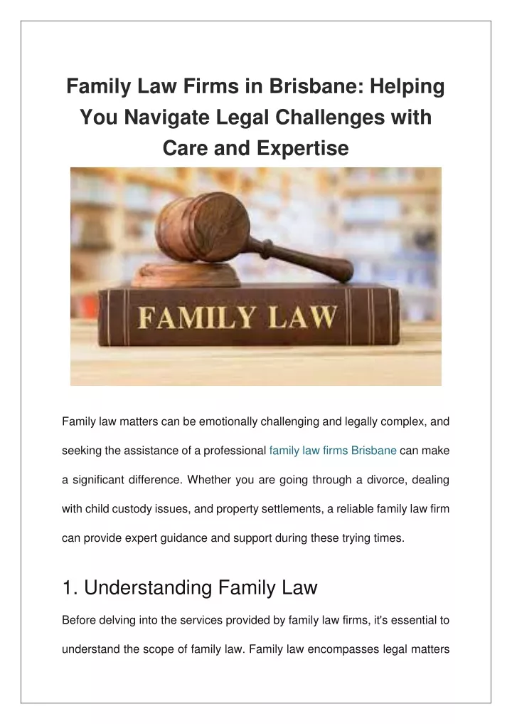 family law firms in brisbane helping you navigate