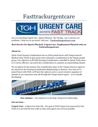 fasttrackurgentcare