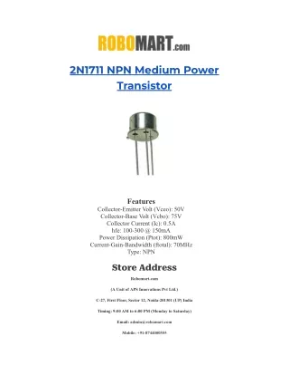 2N1711 NPN Medium Power Transistor