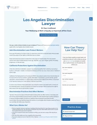 Discrimination Lawyer in Los Angeles  | Theory Law APC