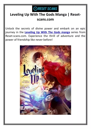 Leveling Up With The Gods Manga | Reset-scans.com