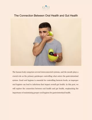 The Connection Between Oral Health and Gut Health