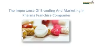 The Importance Of Branding And Marketing In Pharma Franchise Companies