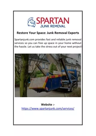 Restore Your Space: Junk Removal Experts