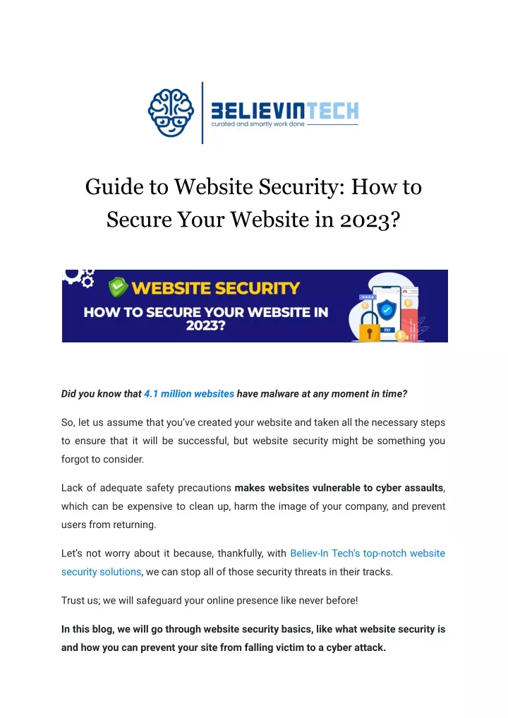 guide to website security how to secure your