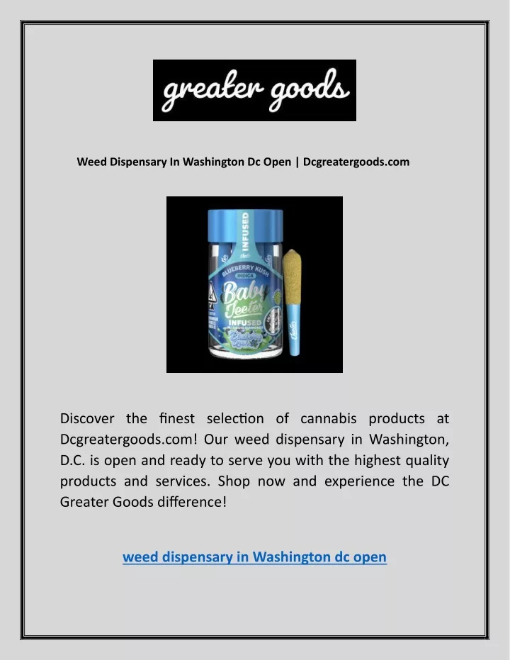 weed dispensary in washington dc open