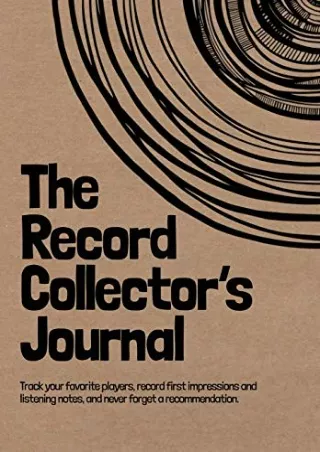 Download Book [PDF] The Record Collector's Journal