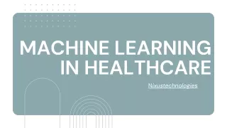 machine learning in healthcare