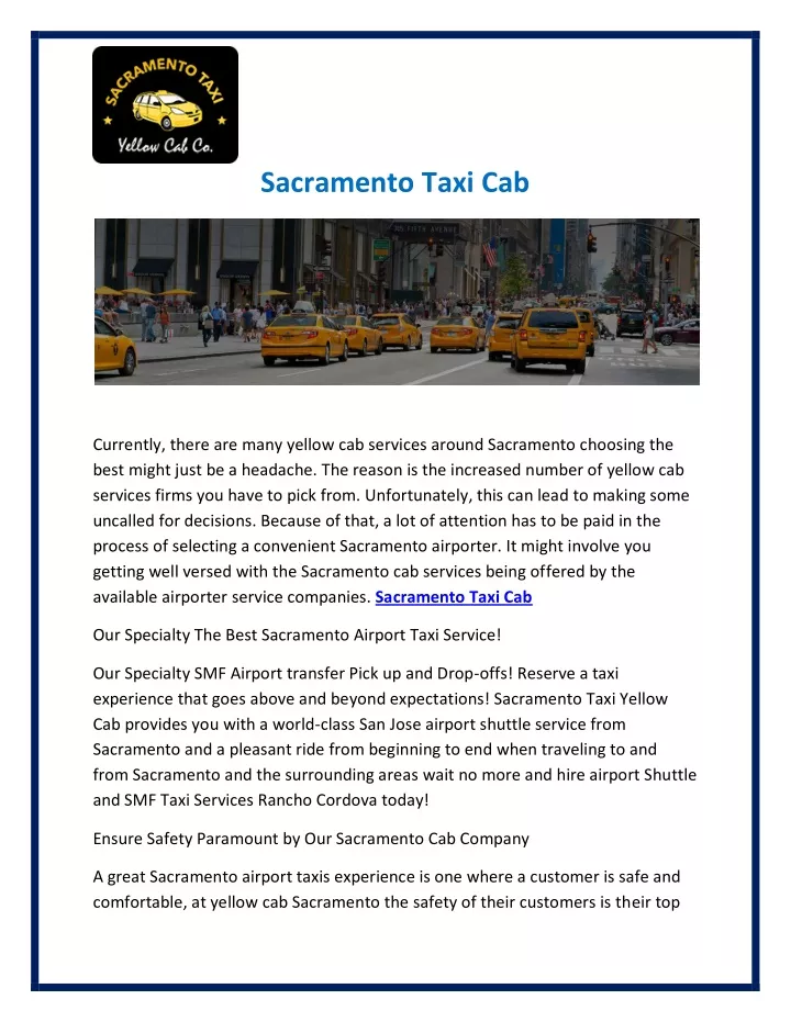 sacramento taxi cab