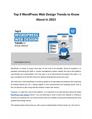 top 9 wordpress web design trends to know