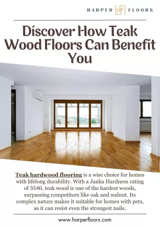 All Things That You Need to Know About Teak Wood Floors!