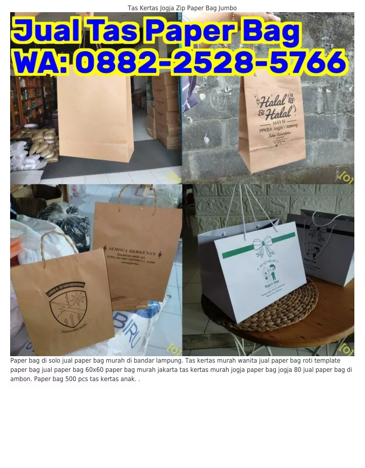 tas kertas jogja zip paper bag jumbo