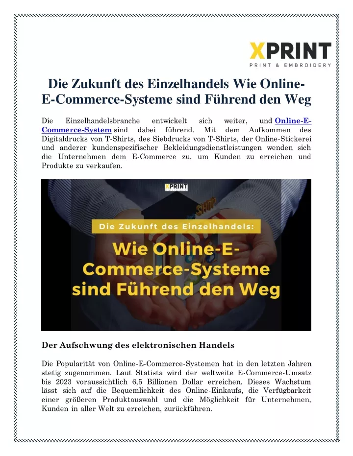 die zukunft des einzelhandels wie online