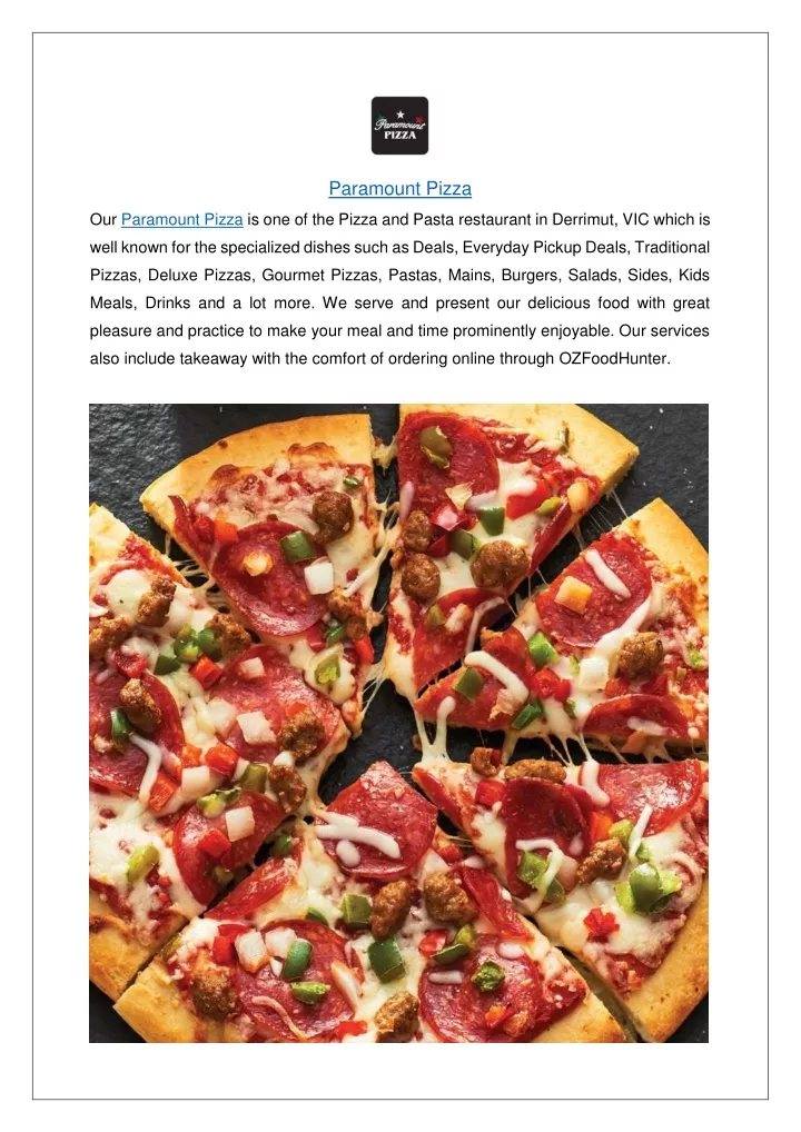 paramount pizza