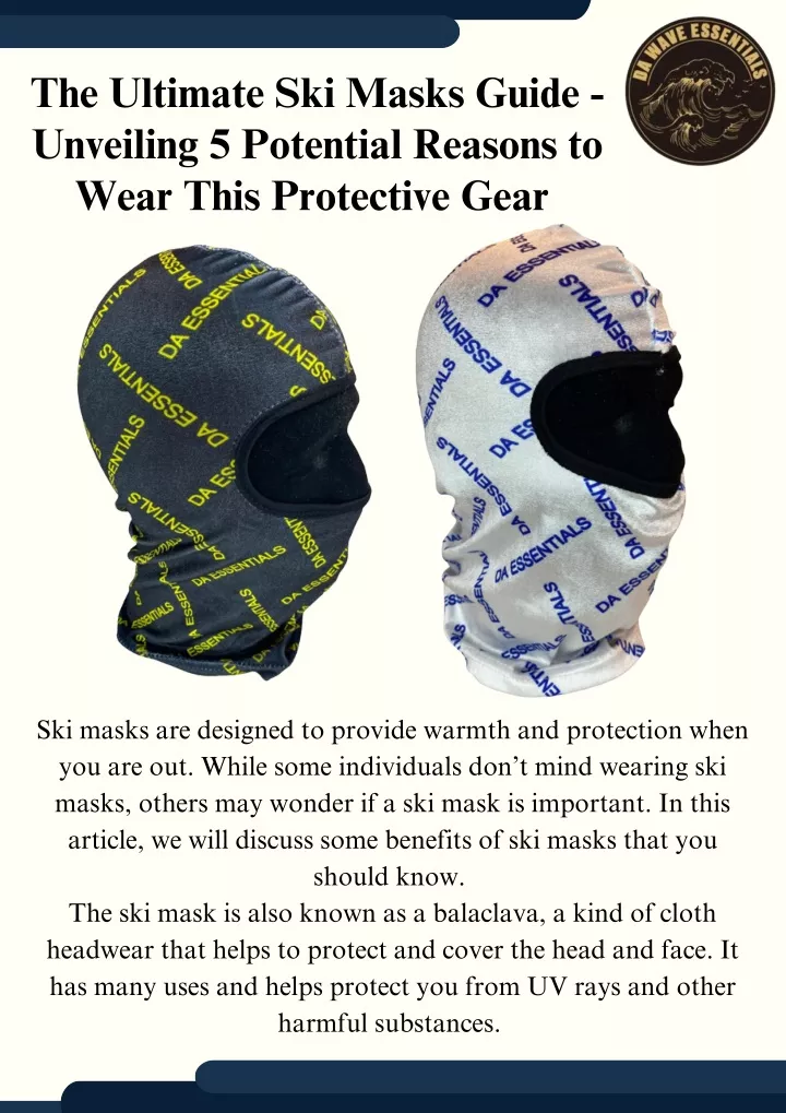 the ultimate ski masks guide unveiling