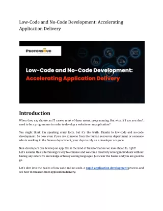 low code and no code development accelerating