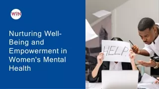 Women's Mental Health: Promoting Well-Being and Empowerment
