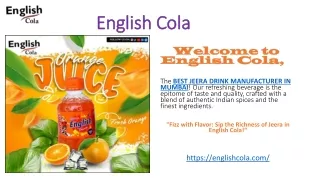 BEST JEERA DRINK MANUFACTURER IN MUMBAI - English Cola