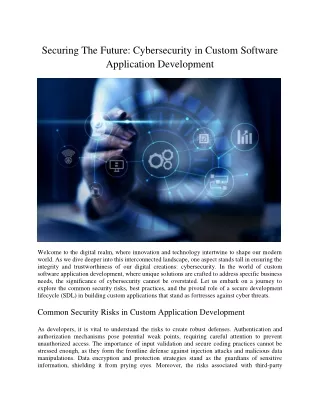 securing the future cybersecurity in custom