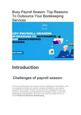 Busy Payroll Season