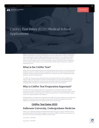 Casper Test Dates 2023  Medical School Applications