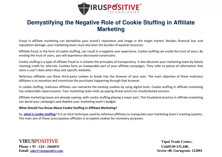 demystifying the negative role of cookie stuffing