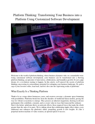 platform thinking transforming your business into