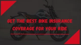 Get the Best Bike Insurance Coverage for Your Ride
