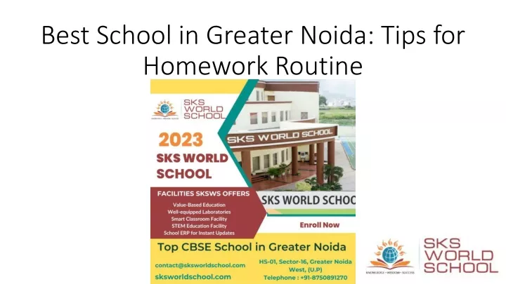 best school in greater noida tips for homework routine