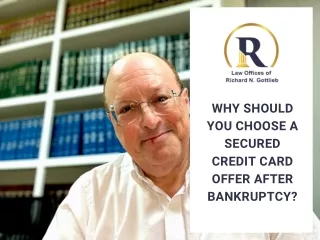 Why Should You Choose a Secured Credit Card Offer After Bankruptcy