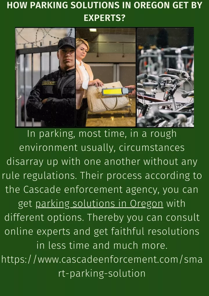 how parking solutions in oregon get by experts