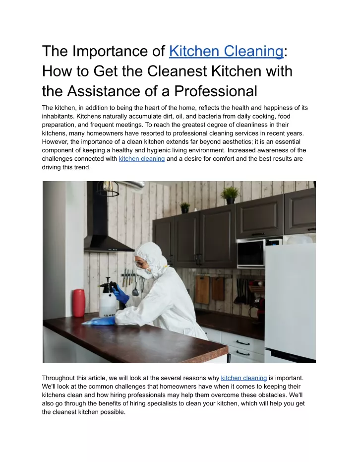 PPT The Importance of Kitchen Cleaning How to Get the Cleanest