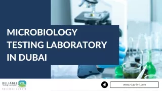 Microbiology Testing Laboratory In Dubai