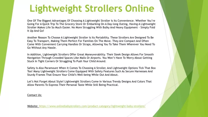 lightweight strollers online