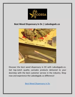 Best Weed Dispensary In Dc | Labodegadc.co
