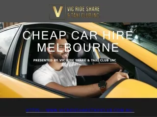 Cheap Car Hire Melbourne | VRTC