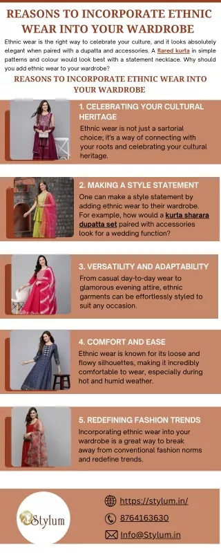 Reasons To Incorporate Ethnic Wear Into Your Wardrobe