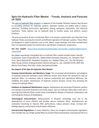 Spin-On Hydraulic Filter Market