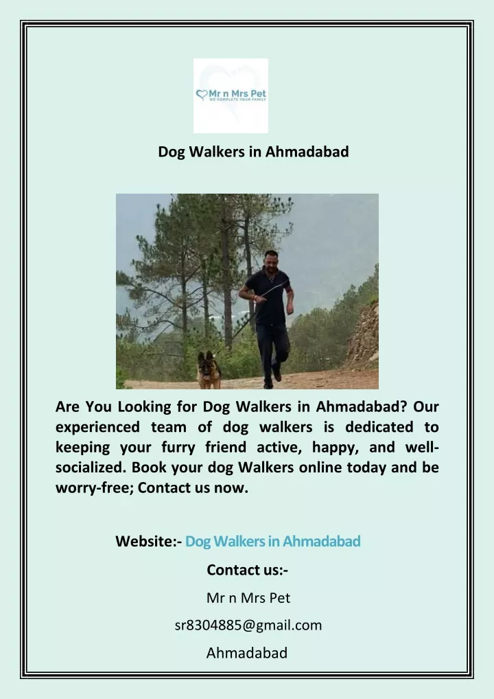dog walkers in ahmadabad