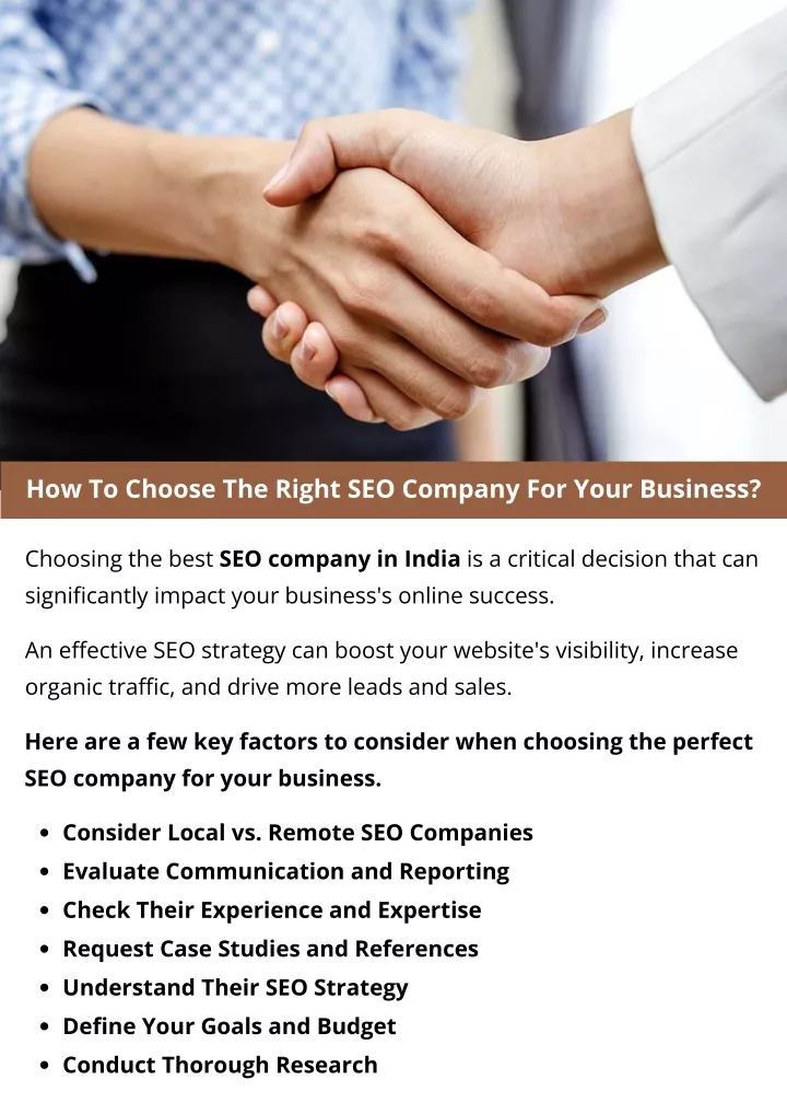 how to choose the right seo company for your