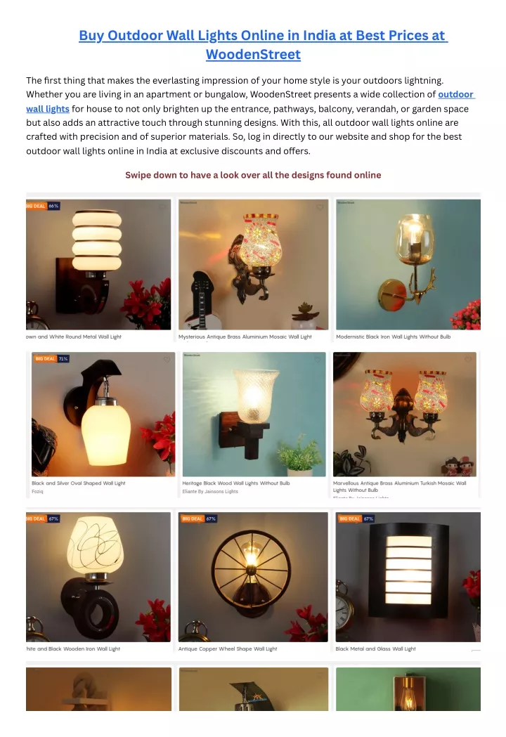 buy outdoor wall lights online in india at best