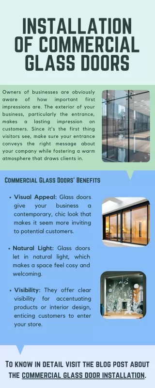 Installation of Commercial Glass Doors