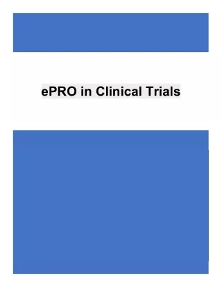 ePRO clinical trials
