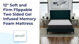 12″ Soft and Firm Flippable Two Sided Gel Infused Memory Foam Mattress
