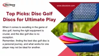 Top Picks Disc Golf Discs for Ultimate Play